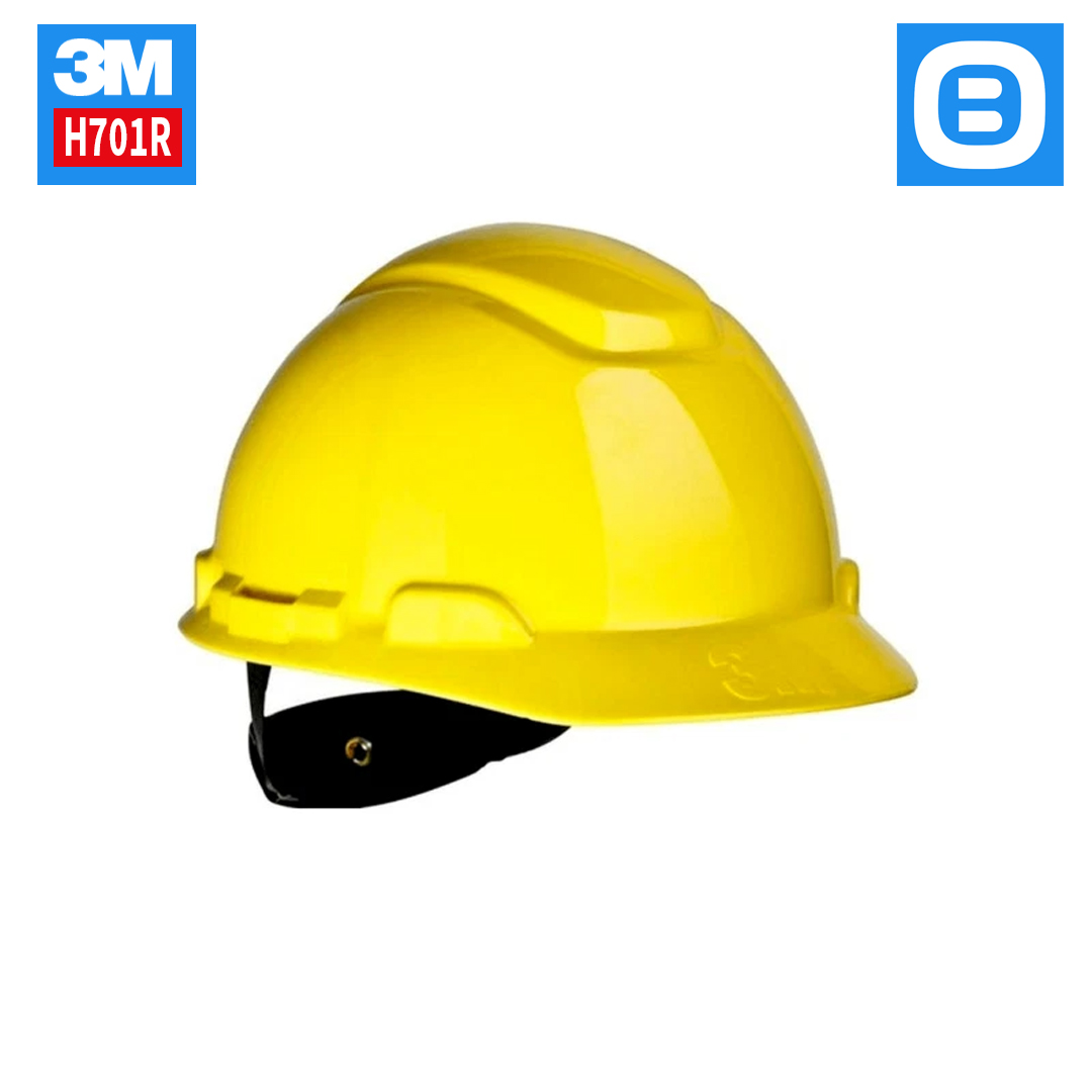 3M H701R, Nón bảo hộ giảm chấn dạng nút vặn 4 điểm nối, Không lỗ thông khí, Màu trắng, 70071577921
