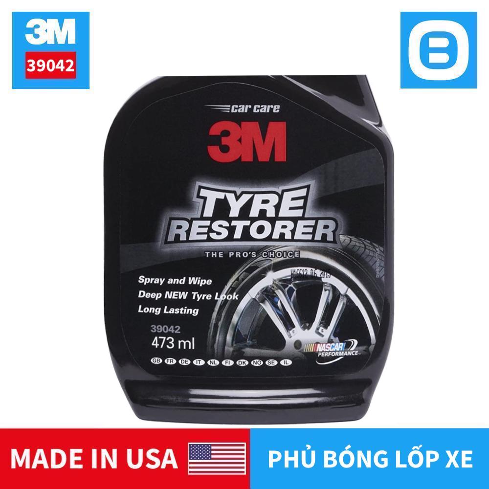 3M 39042 Tire Restorer, Chai xịt bảo dưỡng và phủ bóng lốp xe, 473ml