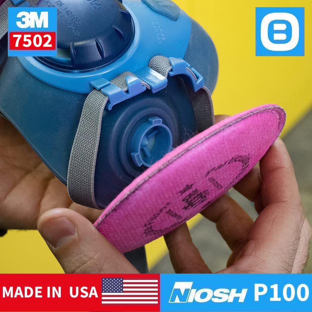 3M Combo mặt nạ phòng độc nửa mặt 7502+Phin lọc 2097, NIOSH P100, Lọc 100% virus + bụi mịn
