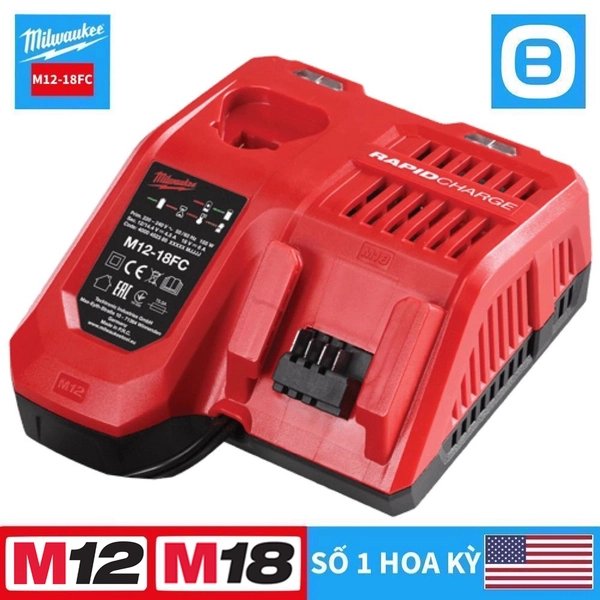 Milwakee, Comboo Bộ đôi máy khoan 1 - 1 Máy khoan động lực cầm tay M18 FPD3, 1 Máy mài góc FSAG100XB, 1 Sạc pin nhanh M12-18FC, 1 Pin M18B5