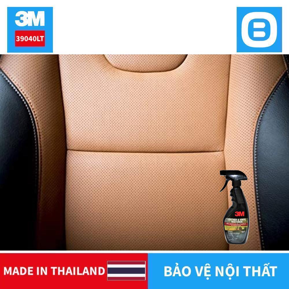 3M 39040LT Leathers & Vinyl Restorer, Chai xịt chăm sóc và bảo vệ nội thất ô tô, 400ml