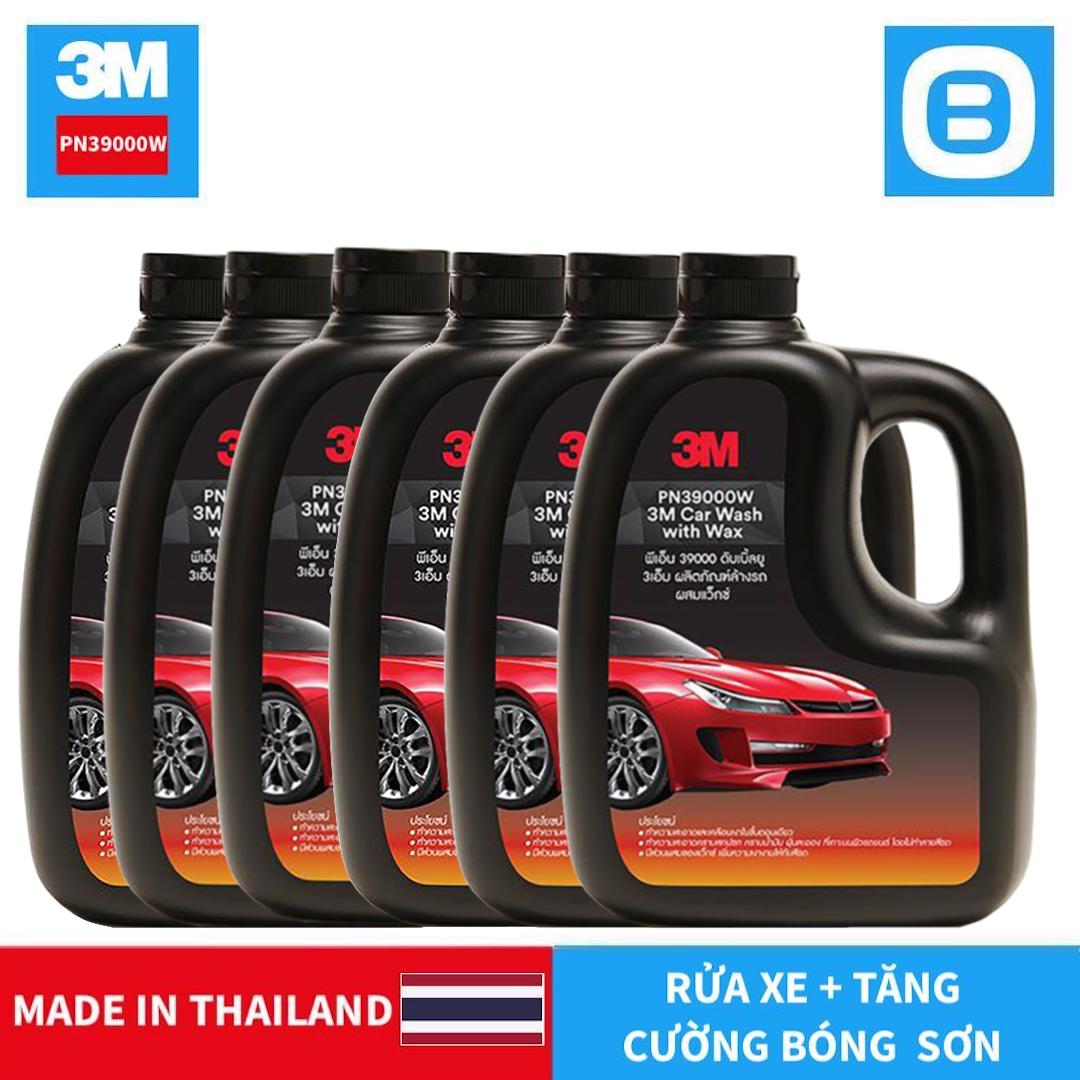 3M Car Wash with Wax, Xà bông rửa xe kết hợp tăng cường độ bóng 2 trong 1, 1 lít, PN39000W