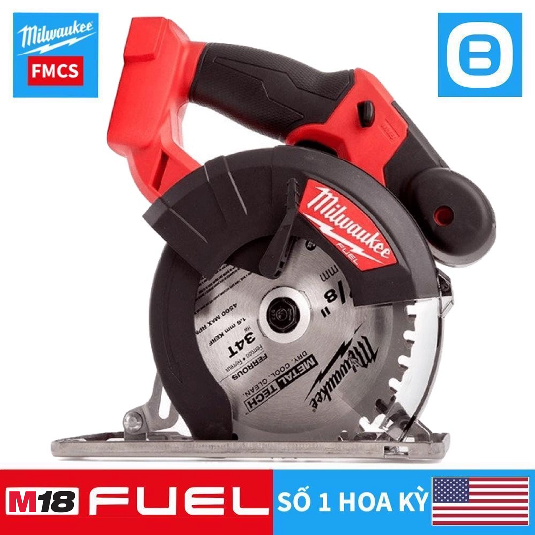 Milwaukee M18 FMCS, Máy cắt kim loại, 18V, Đường kính lưỡi 150 mm, Màu đỏ đen, 18222008