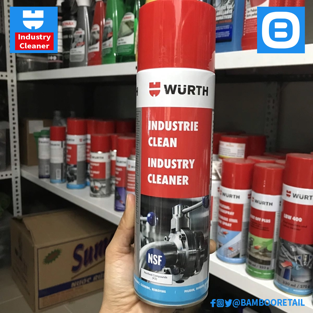 Wurth Industry Cleaner, Chất tẩy rửa keo nhãn decal, 500ml, 0893140