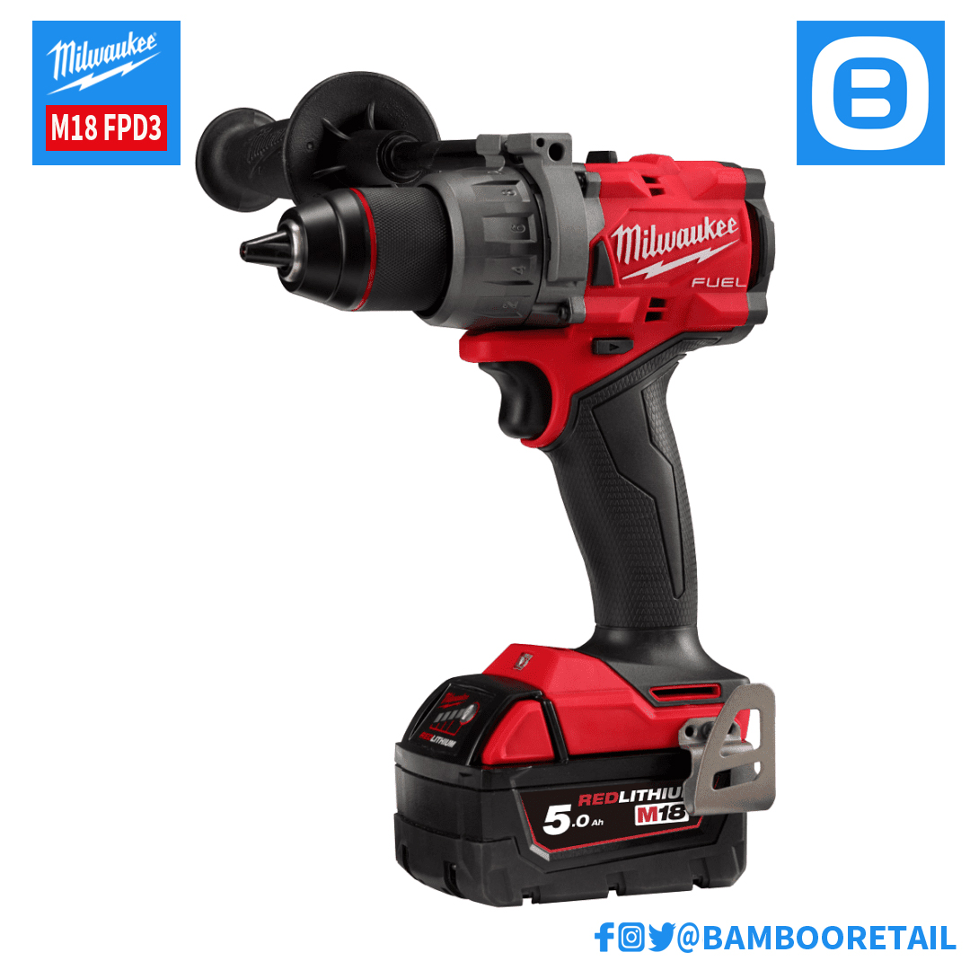 Milwaukee M18 FPD3, Máy khoan động lực, 18V, Màu đỏ đen