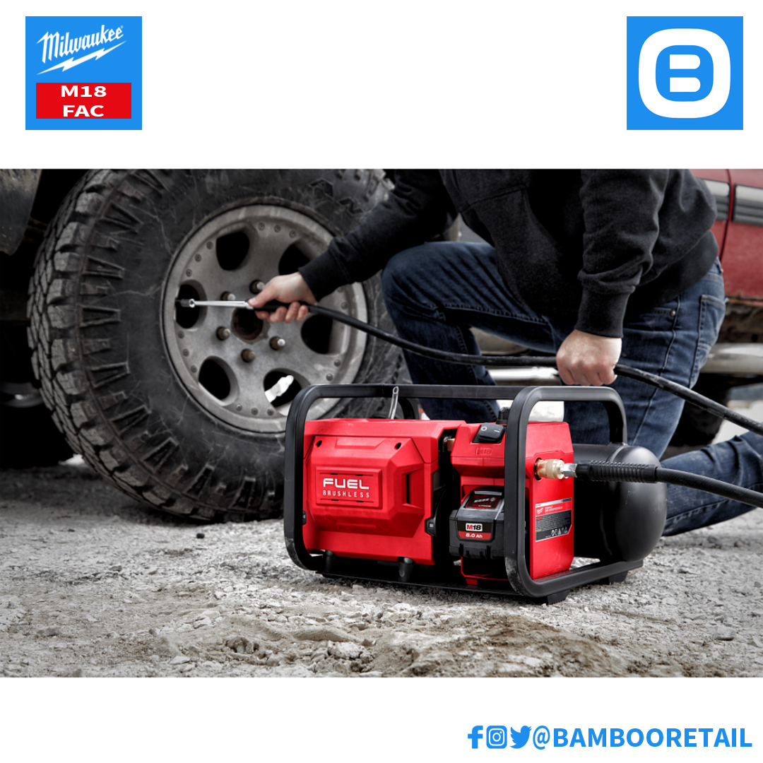 Milwaukee M18 FAC, Máy nén khí, 18V, Màu đỏ đen