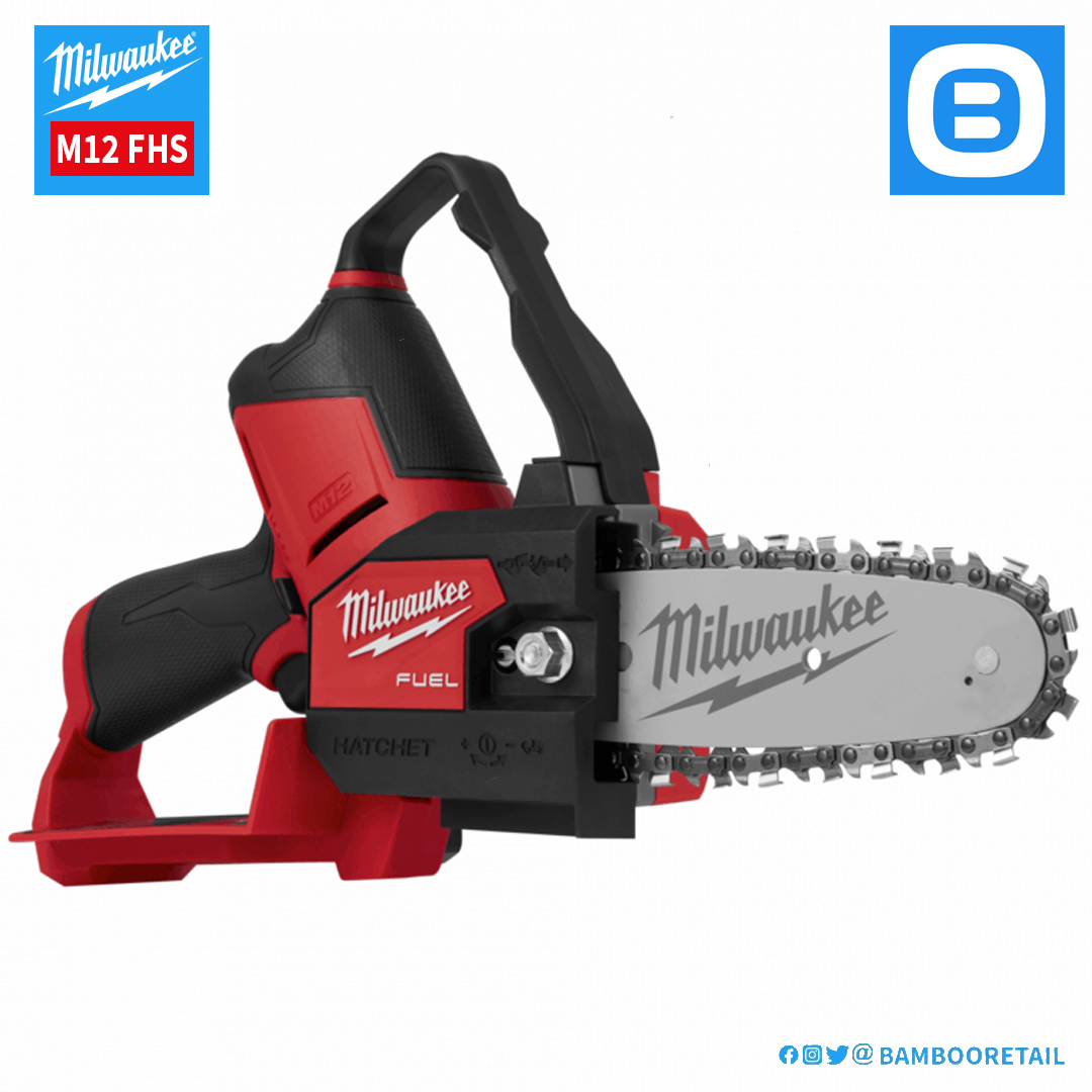 Milwaukee M12 FHS, Máy cưa xích, 12V, Chiều dài cắt 140 mm, Màu đỏ đen, 18488007