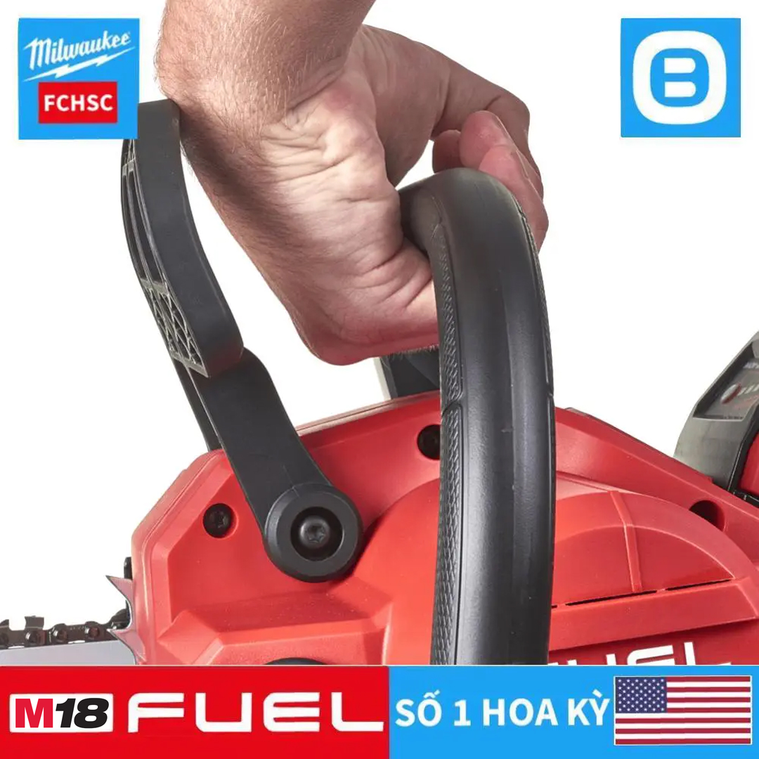 Milwaukee M18 FCHSC, Máy cưa xích, 18V, Dài 300 mm, Màu đỏ đen, 18237022