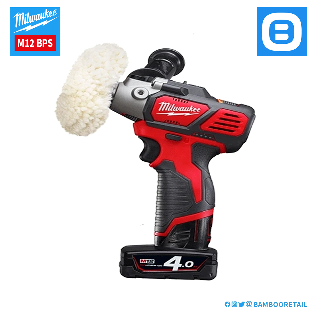 Milwaukee M12 BPS, Máy đánh bóng, 12V, Đường kính bánh 76 mm, Màu đỏ đen, 18109013