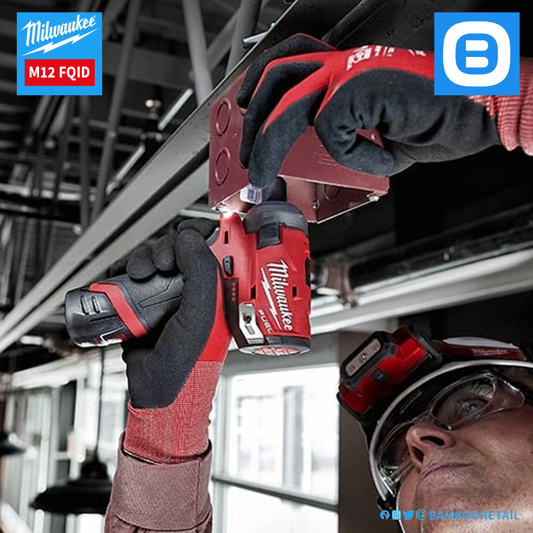 Milwaukee M12 FQID, Máy vặn vít thủy lực, 12V, Màu đỏ đen, 18370010