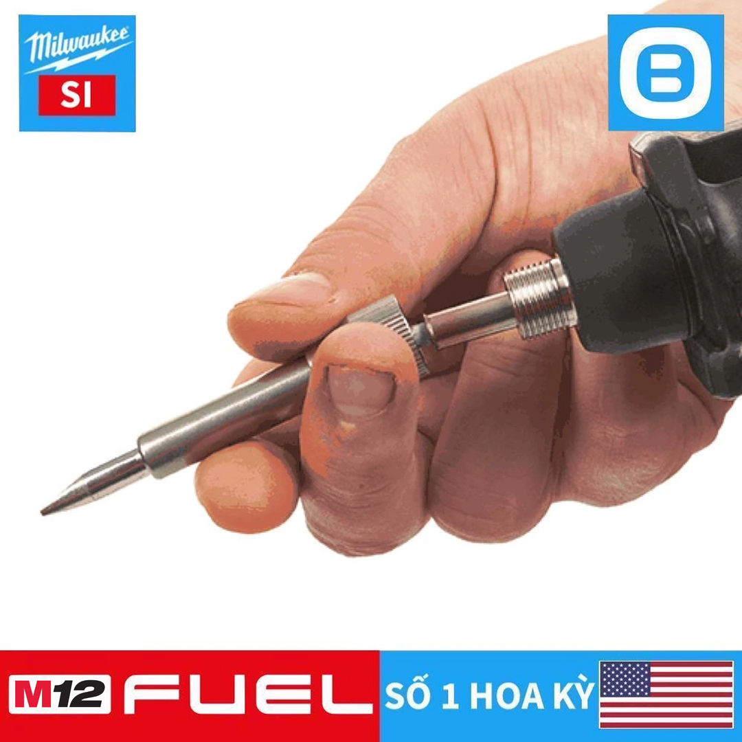 Milwaukee M12 SI, Máy hàn nhiệt 12V, Màu đỏ đen, Màu đỏ đen, 16077009