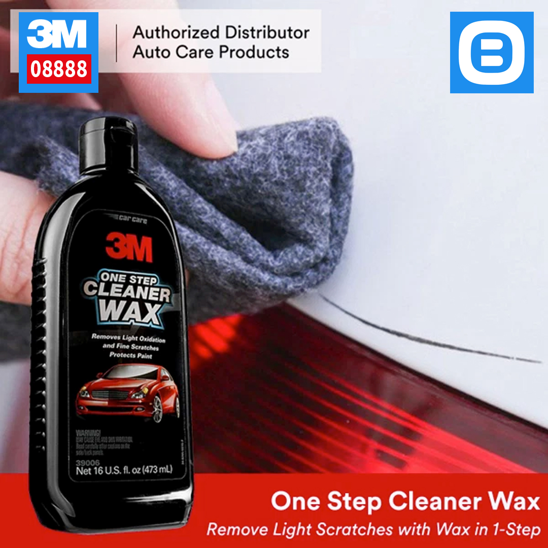 3M 39006 One Step Cleaner Wax, Dung dịch phá xước và tạo bóng, 473ml