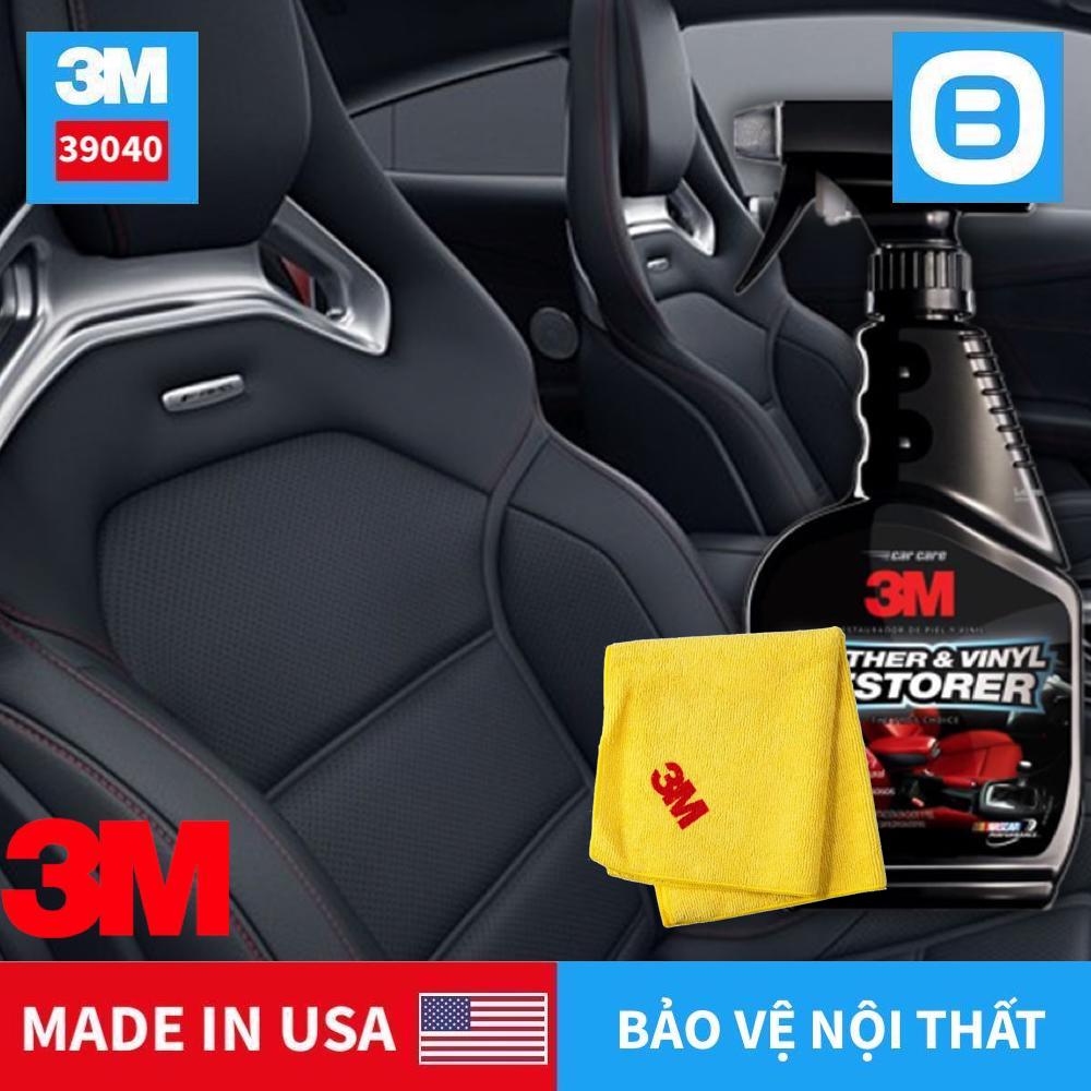 3M Combo nội thất, 1 Chai 39040 bảo vệ da 473ml, 1 Khăn 50400VL chống xước, Bảo vệ da chống mốc