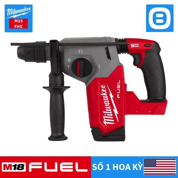 Milwakee, Red combo tháng 2 - 1 Máy khoan búa M18 FHX, 1 Bộ mũi khoan SDS Plus, 1 Sạc pin nhanh M12- 18FC, 1 Pin high output M18 HB8