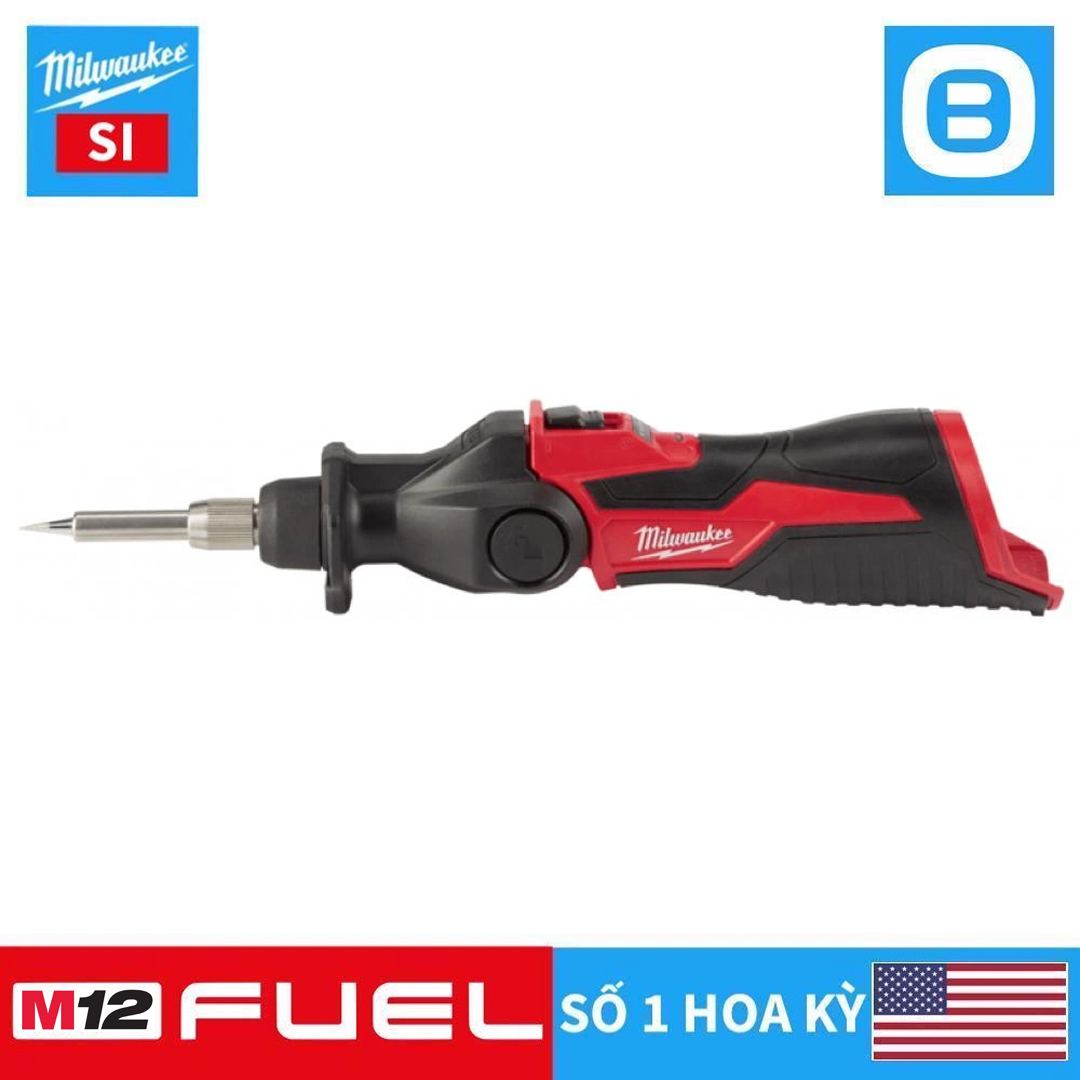 Milwaukee M12 SI, Máy hàn nhiệt 12V, Màu đỏ đen, Màu đỏ đen, 16077009