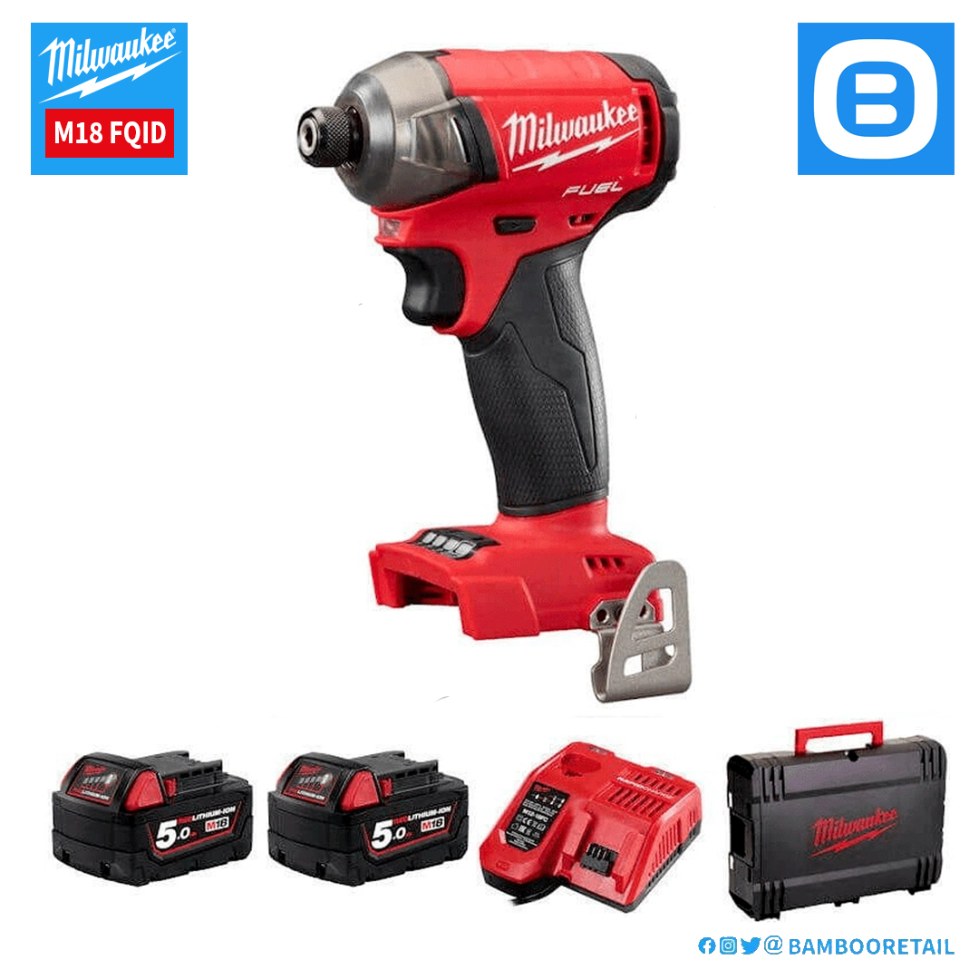 Milwaukee M18 FQID, Máy vặn vít thủy lực, 18V, Màu đỏ đen