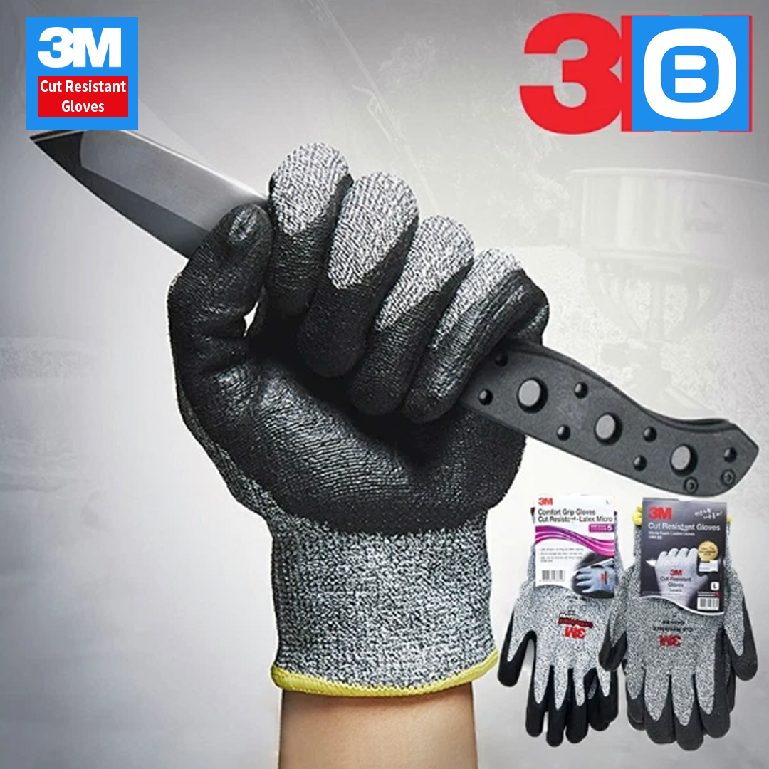 3M Cut Resistant Gloves, Găng tay chống cắt cấp độ 1 3 5, Size M L XL