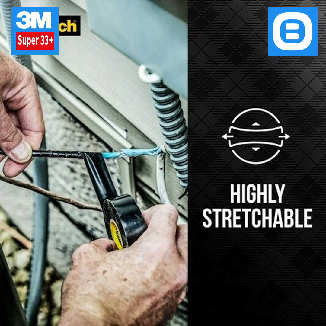 3M Super 33+, Băng keo điện chống cháy màu đen 19mmx20m