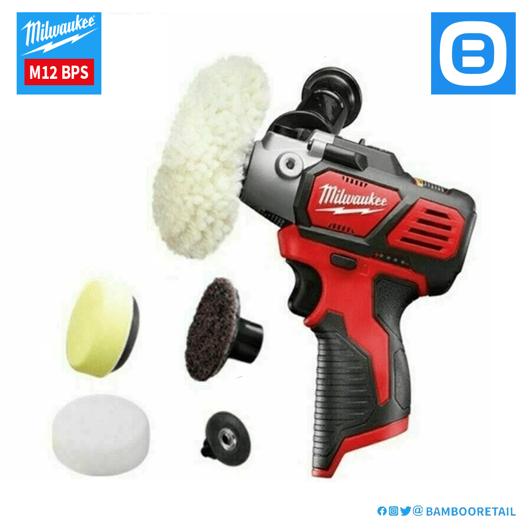 Milwaukee M12 BPS, Máy đánh bóng, 12V, Đường kính bánh 76 mm, Màu đỏ đen, 18109013