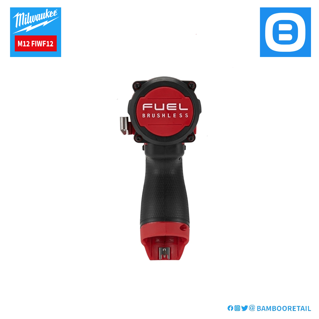 Milwaukee M12 FIWF12, Máy siết bu lông, 12V, 339 Nm, 1/2 inch, M16, Màu đỏ đen, 18312019