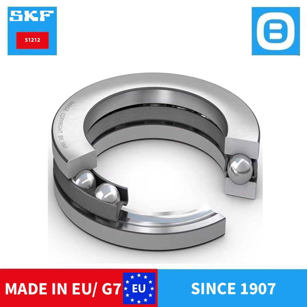 SKF 51212 Single direction thrust ball bearing, Vòng bi chặn trục, d60xD95xB26 mm, Xuất sứ EU/G7
