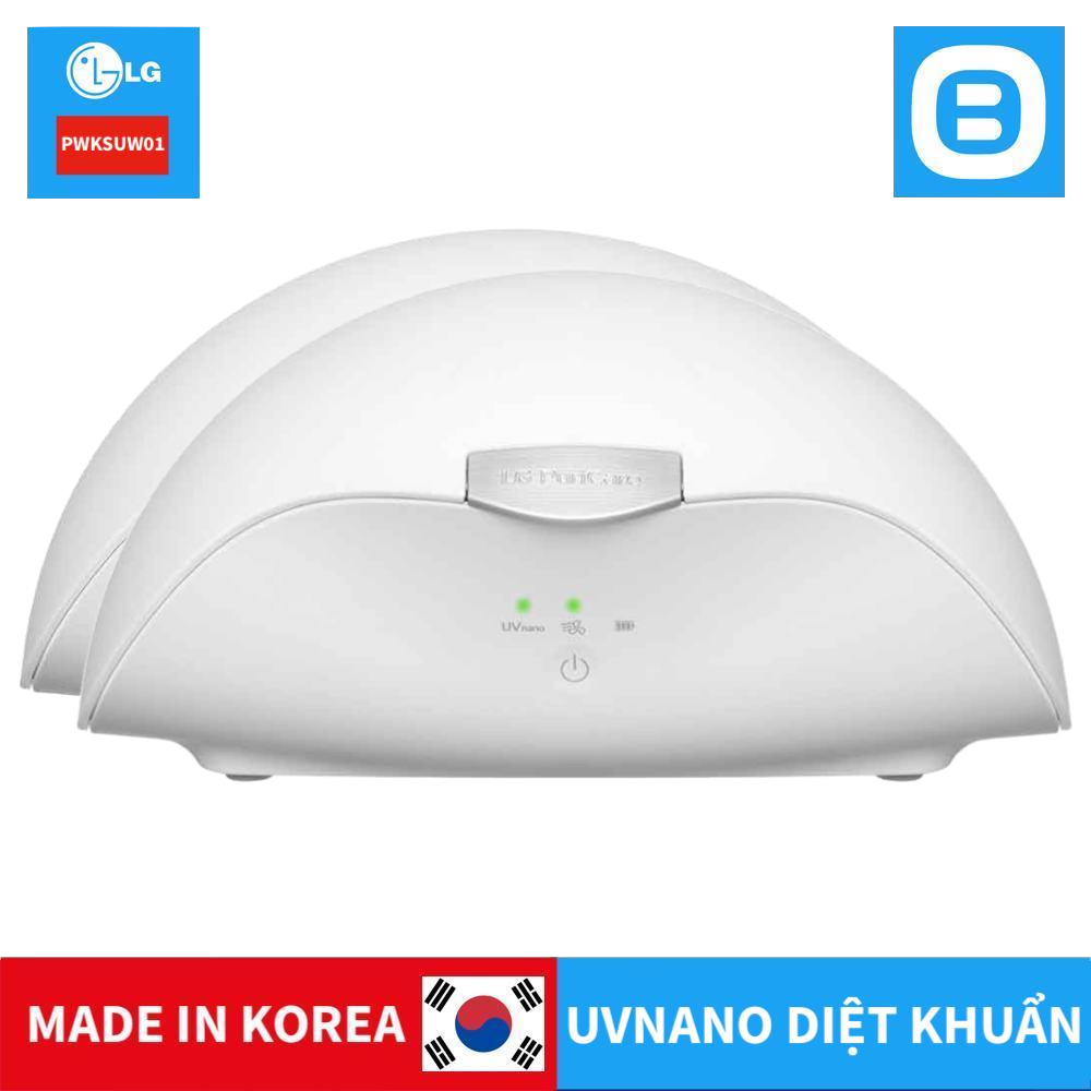 LG Puricare 2, Hộp đựng khẩu trang lọc khí điện tử Puricare thế hệ 2, UVnano diệt khuẩn, Màu trắng