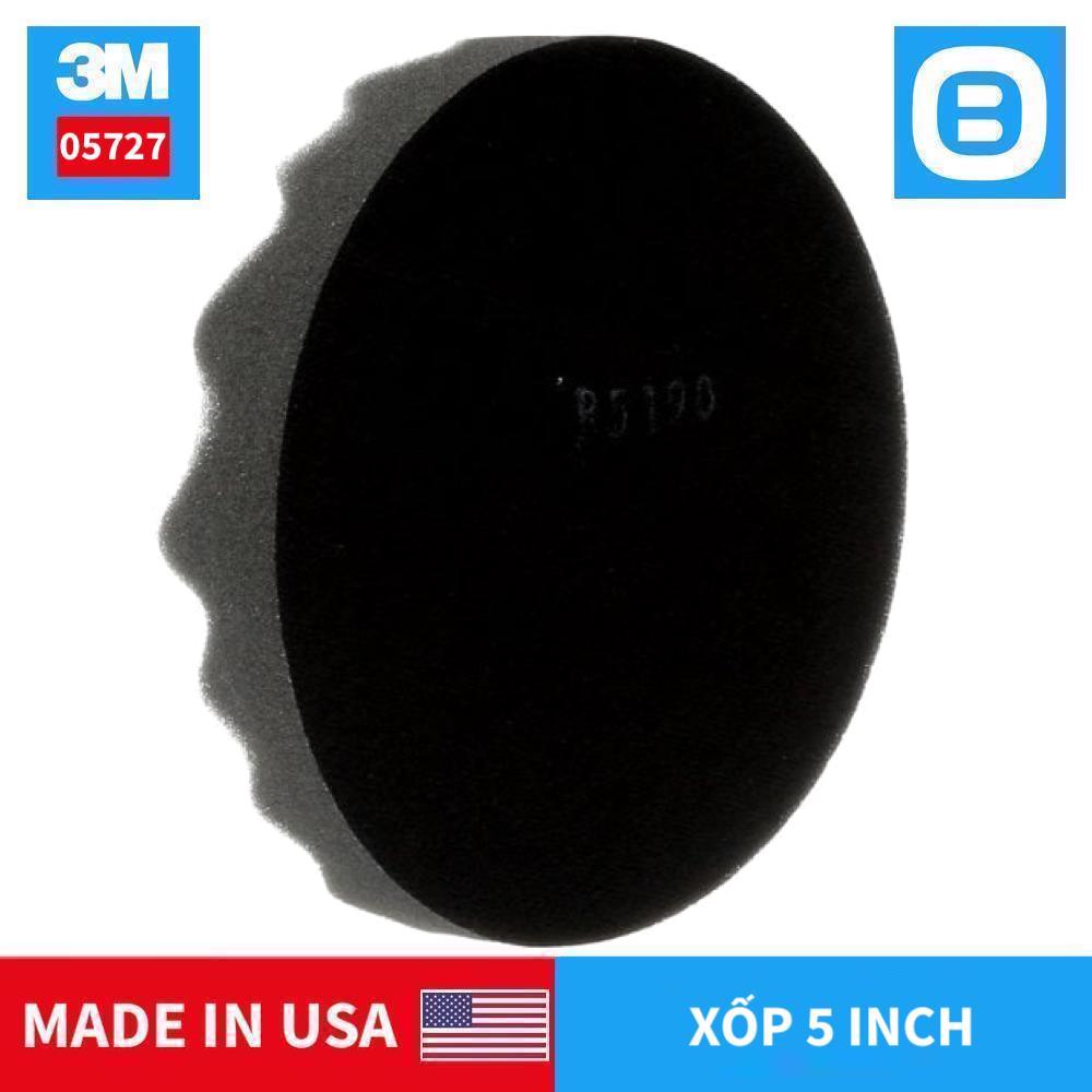 3M 05727 Foam polishing pad, Xốp đánh bóng 5 inch, Màu đen