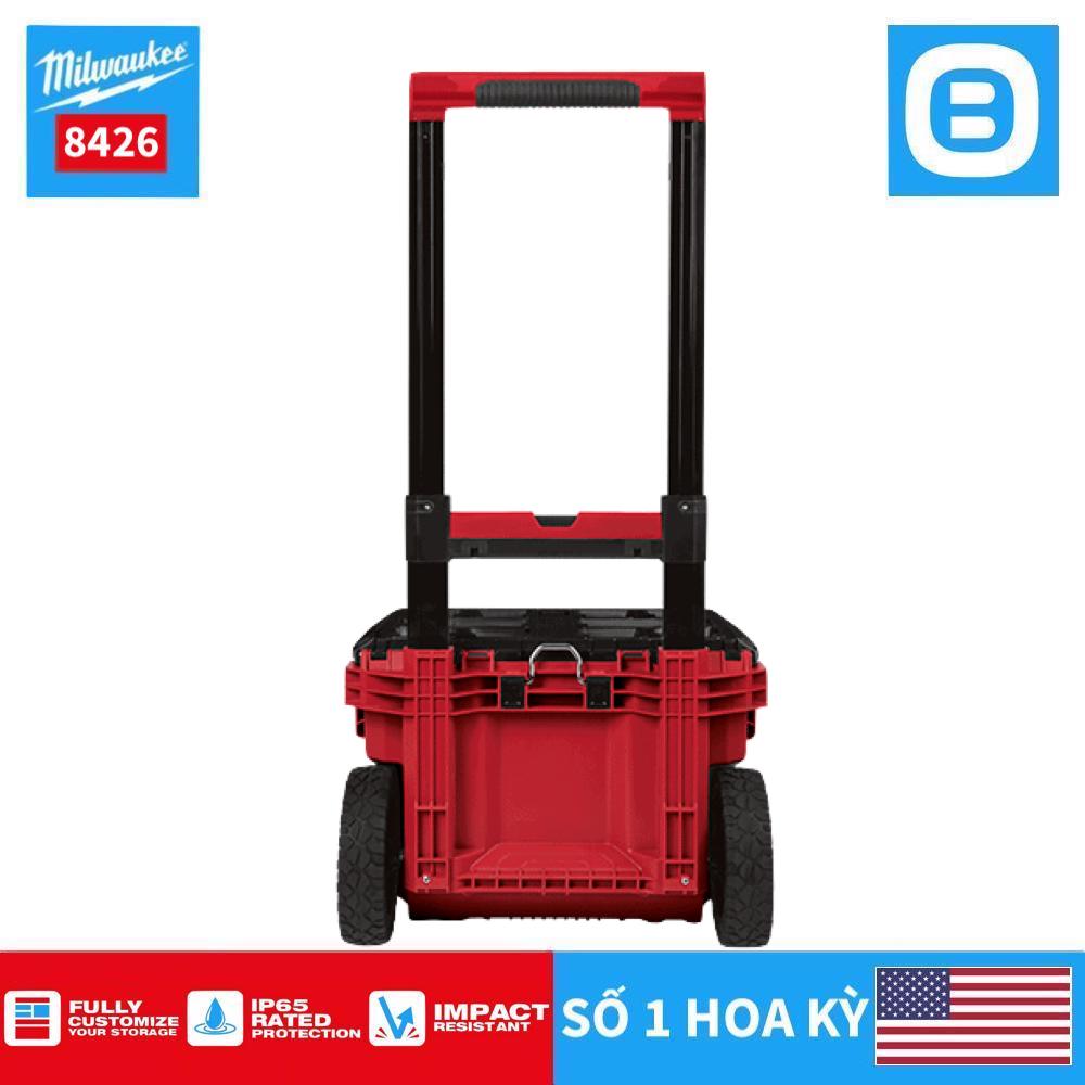 Milwaukee 8426, Hộp đựng dụng cụ, IP65, Chịu tải 114kg, Có bánh xe, Màu đỏ đen, 129305049