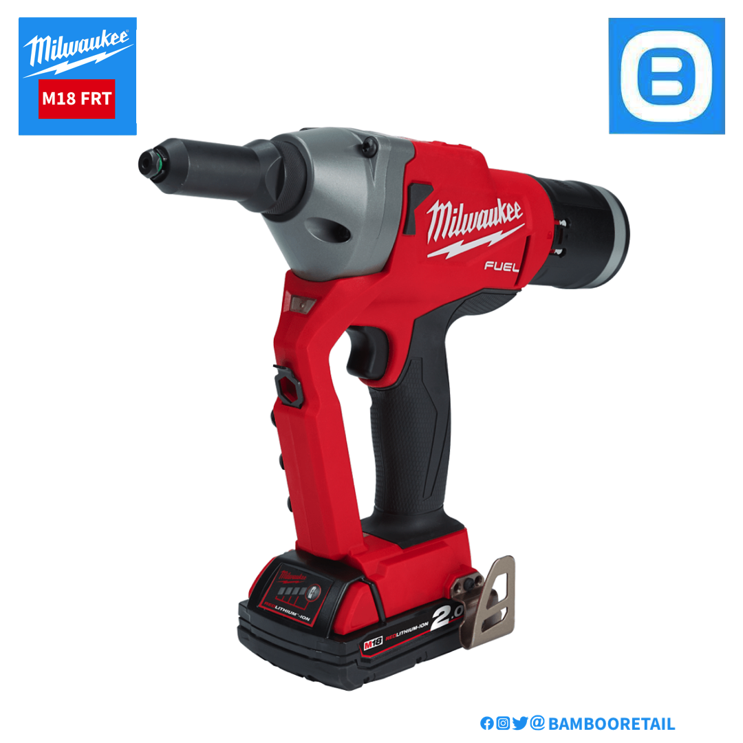 Milwaukee M18 FRT, Máy bắn đinh rút, 18V, Đinh rút 7mm, 20kN, Màu đỏ đen, 18522007