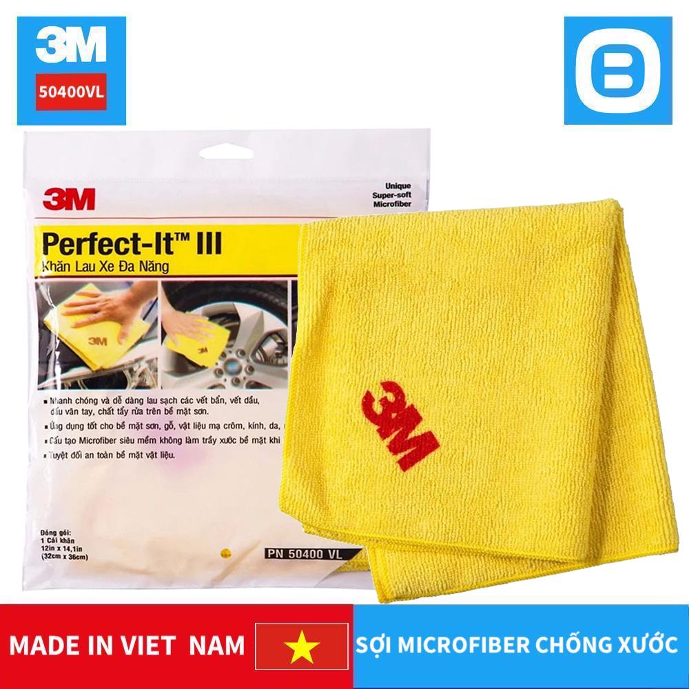 3M 50400 VL Microfiber Detail Cloth, Khăn lau xe hơi chuyên dụng 32 x 36cm