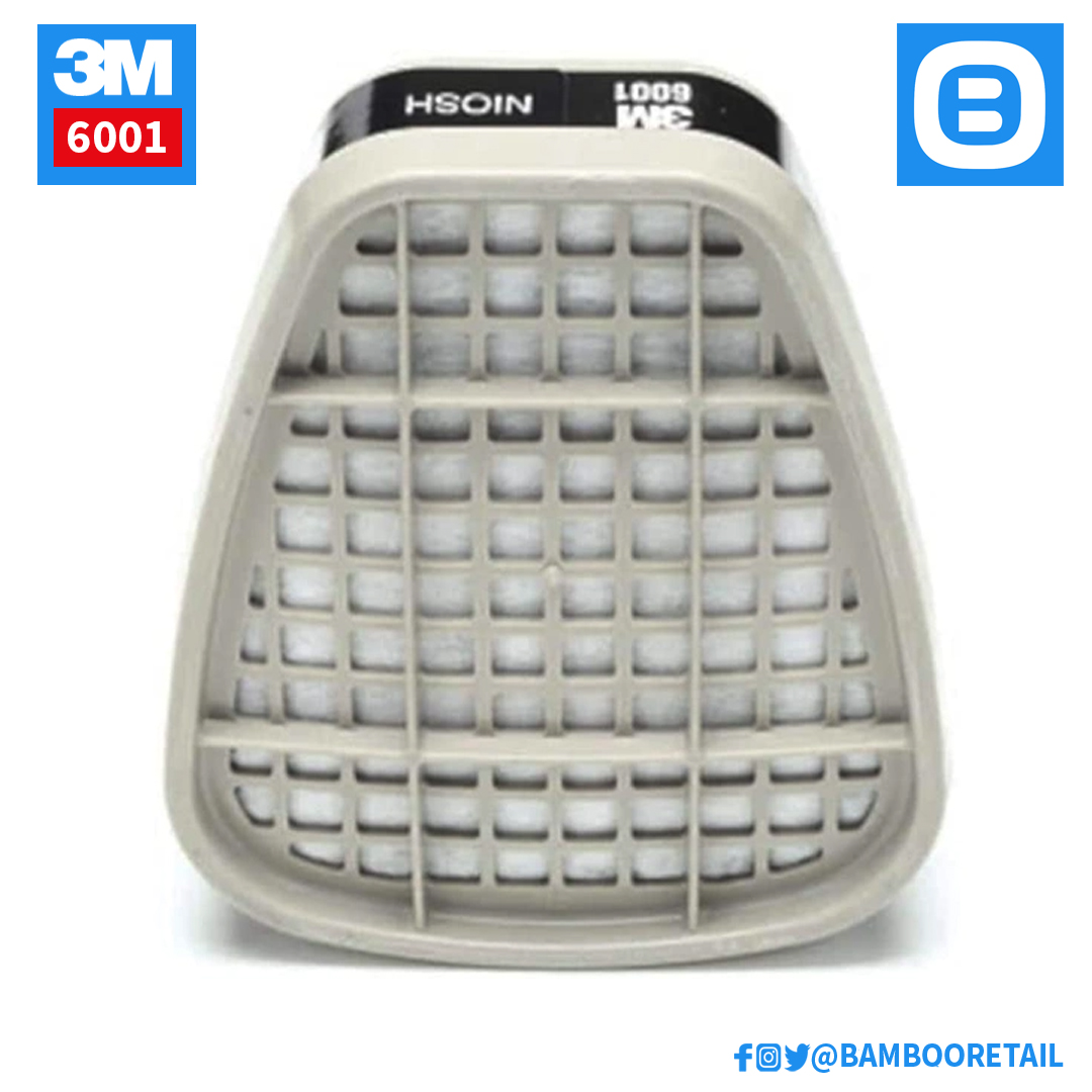 3M 6001, Phin lọc hơi hữu cơ than hoạt tính, Màu xám, WX700900094
