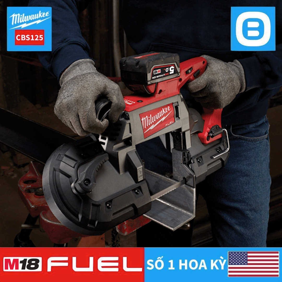 Milwaukee M18 CBS125, Máy cưa vòng, 18V, Đường kính cắt 125 mm, Màu đỏ đen, 18105016