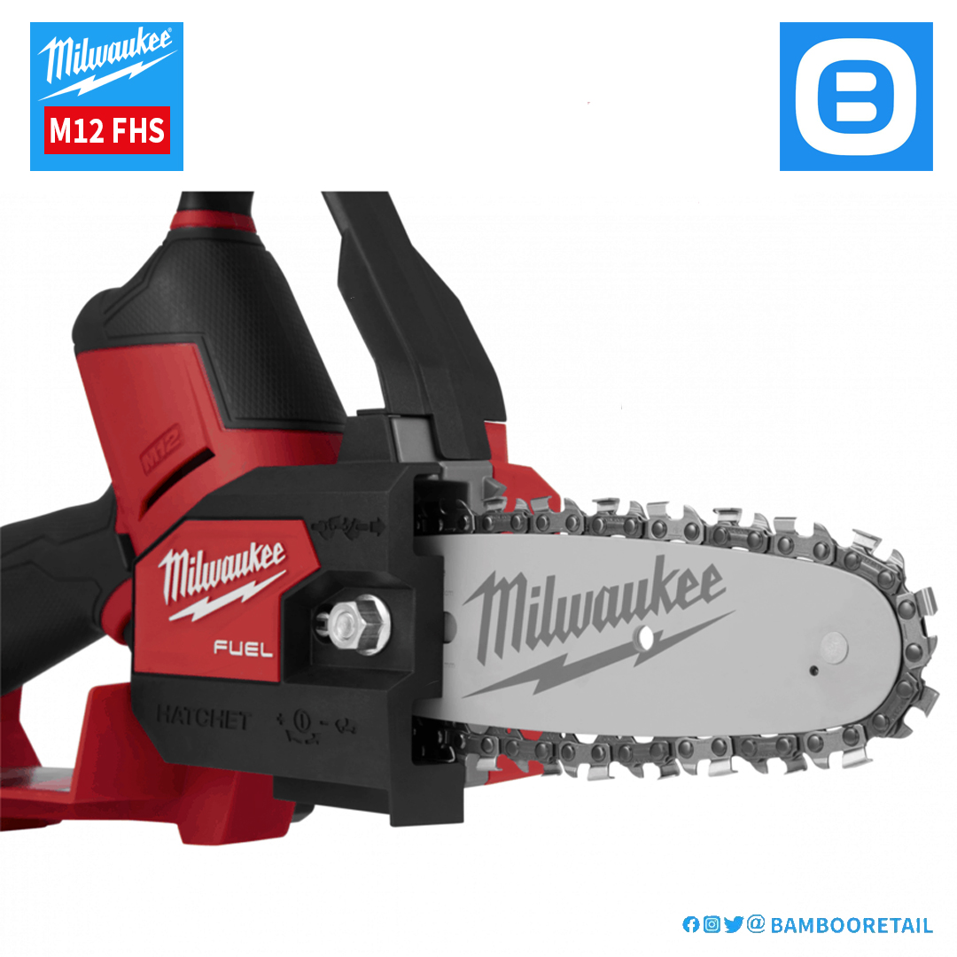Milwaukee M12 FHS, Máy cưa xích, 12V, Chiều dài cắt 140 mm, Màu đỏ đen, 18488007