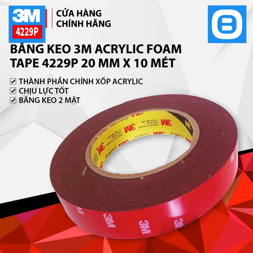 3M 4229P Acrylic Foam Tape, Băng keo cường lực siêu dính