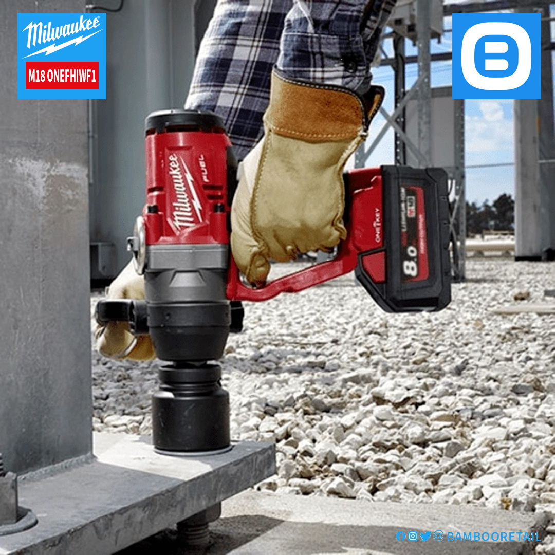 Milwaukee M18 ONEFHIWF1, Máy siết bu lông, 18V, 2033 Nm, 1 inch, M42, Màu đỏ đen, 18315002