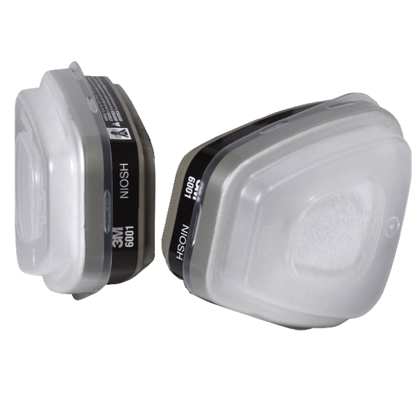 3M Combo 6001, Combo 01 phin lọc hơi hữu cơ than hoạt tính 6100 với 02 tấm lọc 5N11 NIOSH N95 và 02 nắp giữ 501, Lọc hơn 95% bụi mịn vi khuẩn virut