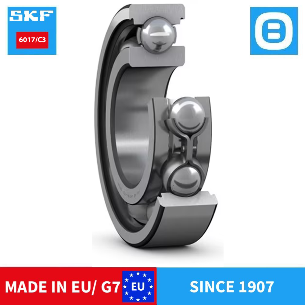 SKF 6017 2Z C3 2Z/C3 Deep groove ball bearing, Vòng bi cầu, d85xD130xB22 mm, Xuất xứ EU/G7