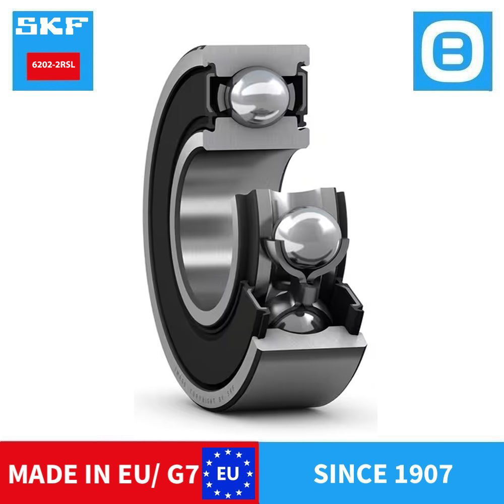 SKF 6202 2Z 2Z/C3 2RSH 2RSL E2.2Z/C3 Deep groove ball bearing, Vòng bi xe máy, d15xB35xB11 mm , Xuất sứ EU/G7