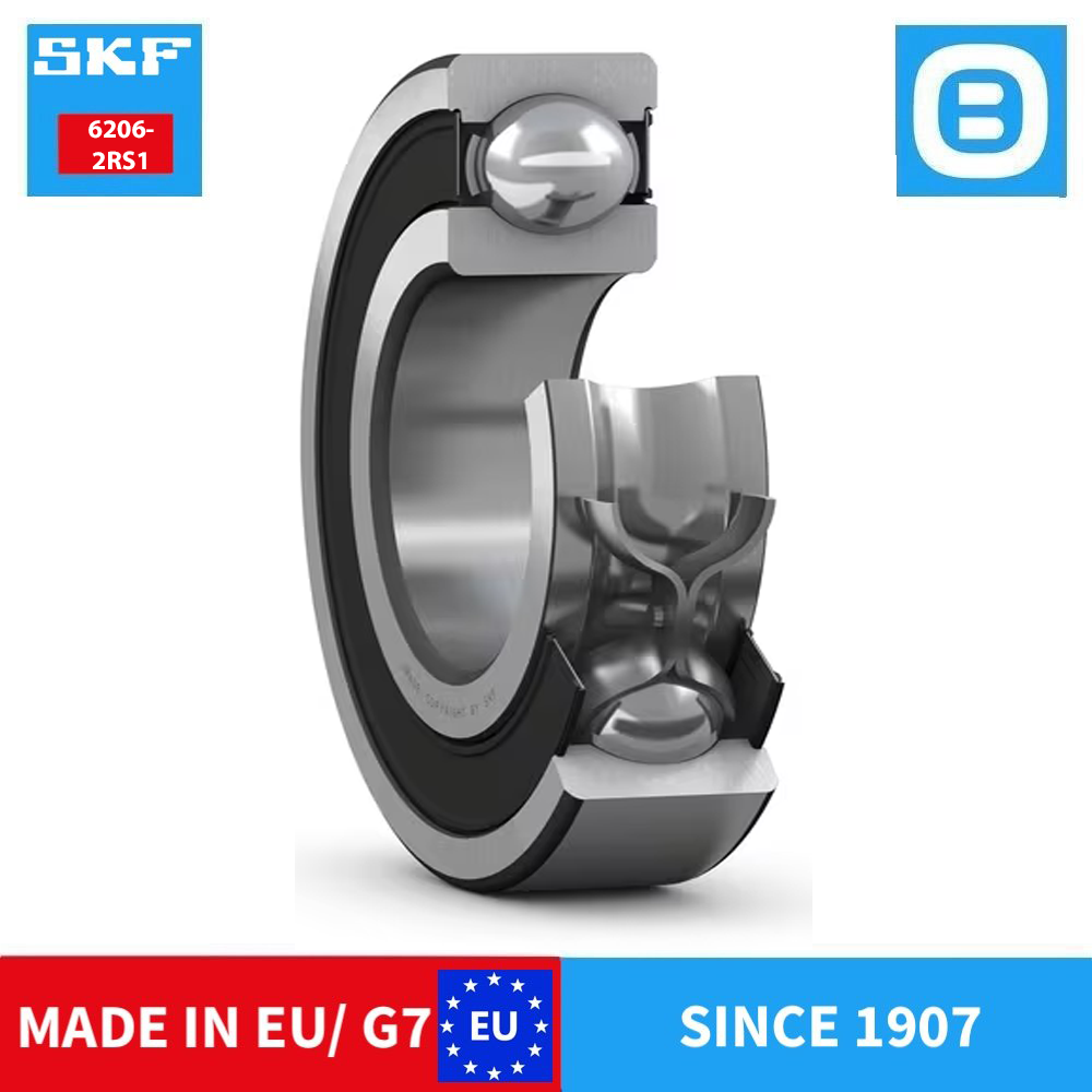 SKF 6206 Z 2Z C3 2Z/C3 2RS1 2RS1/C3 2RZ 2Z/VA201 2ZTN9/HC5C3WT VU350 Deep groove ball bearing, Vòng bi cầu, d30xD62xB16, Xuất sứ EU/G7