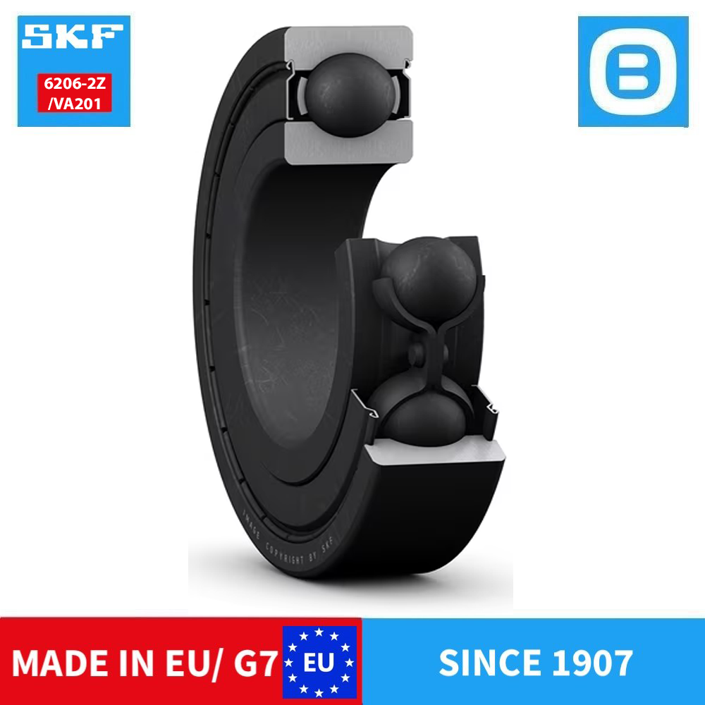 SKF 6206 Z 2Z C3 2Z/C3 2RS1 2RS1/C3 2RZ 2Z/VA201 2ZTN9/HC5C3WT VU350 Deep groove ball bearing, Vòng bi cầu, d30xD62xB16, Xuất sứ EU/G7