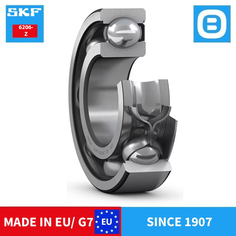 SKF 6206 Z 2Z C3 2Z/C3 2RS1 2RS1/C3 2RZ 2Z/VA201 2ZTN9/HC5C3WT VU350 Deep groove ball bearing, Vòng bi cầu, d30xD62xB16, Xuất sứ EU/G7
