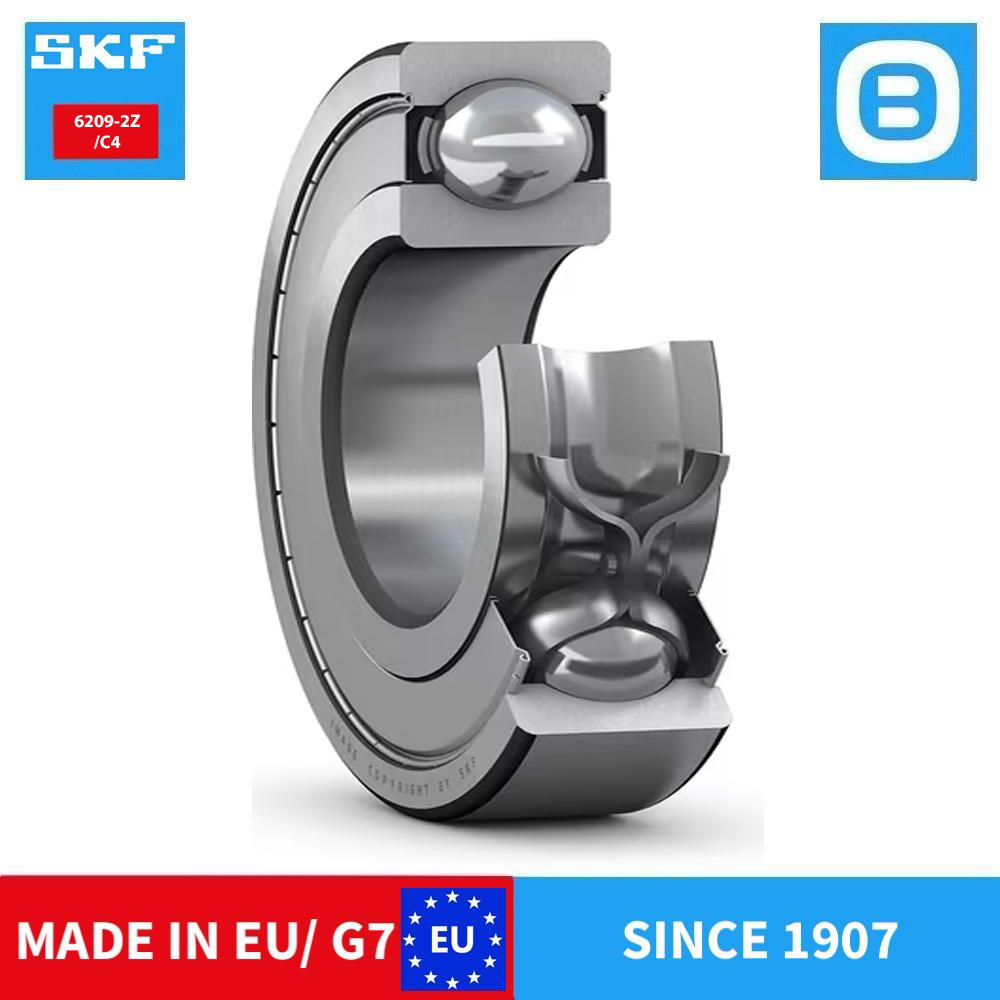 SKF 6209 2Z C3 2Z/C3 2RS1 2RS1/C3 C4 2Z/C4 2Z/C5 2Z/C3GJN Deep groove ball bearing with seals or shields, Vòng bi cầu, d45xD85xB19 mm, Xuất sứ EU/G7