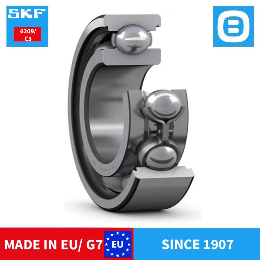 SKF 6209 2Z C3 2Z/C3 2RS1 2RS1/C3 C4 2Z/C4 2Z/C5 2Z/C3GJN Deep groove ball bearing with seals or shields, Vòng bi cầu, d45xD85xB19 mm, Xuất sứ EU/G7