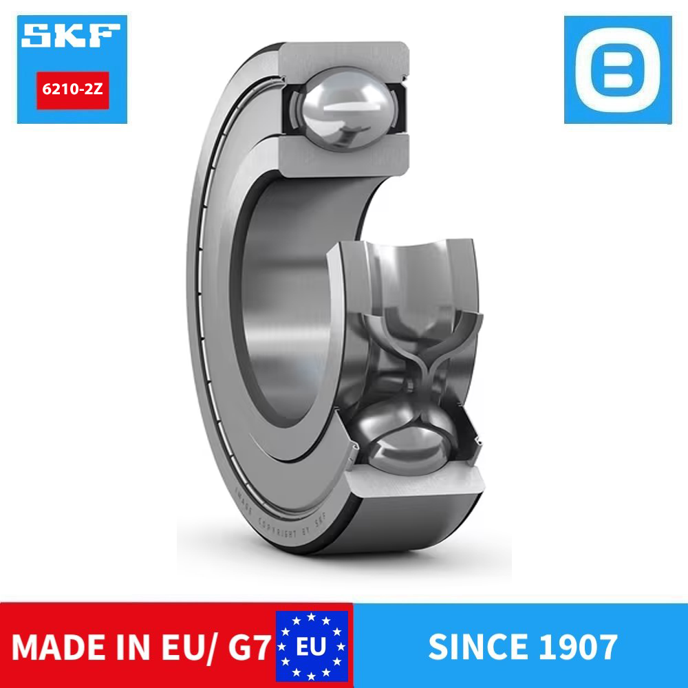 SKF 6210 2Z C3 2Z/C3 2RS1 2RS1/C3 C4 2RS1/C4 Deep groove ball bearing, Vòng bi cầu, d50xD90xB20 mm, Xuất sứ EU/G7