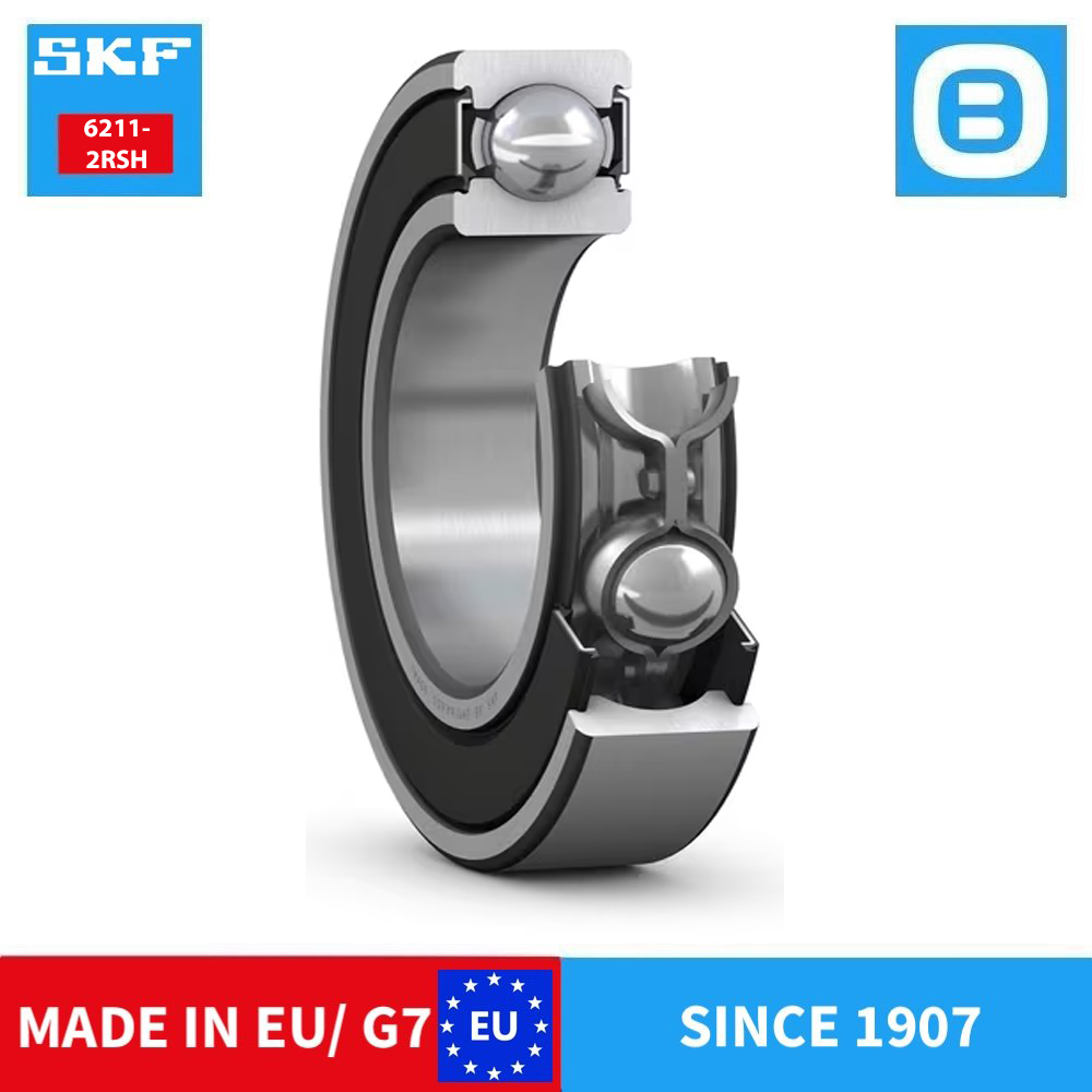 SKF 6211 2Z C3 2Z/C3 2RS1 2ES1/C3 2RSH NR Deep groove ball bearing, Vòng bi cầu, d55xD100xB121 mm, Xuất sứ EU/G7