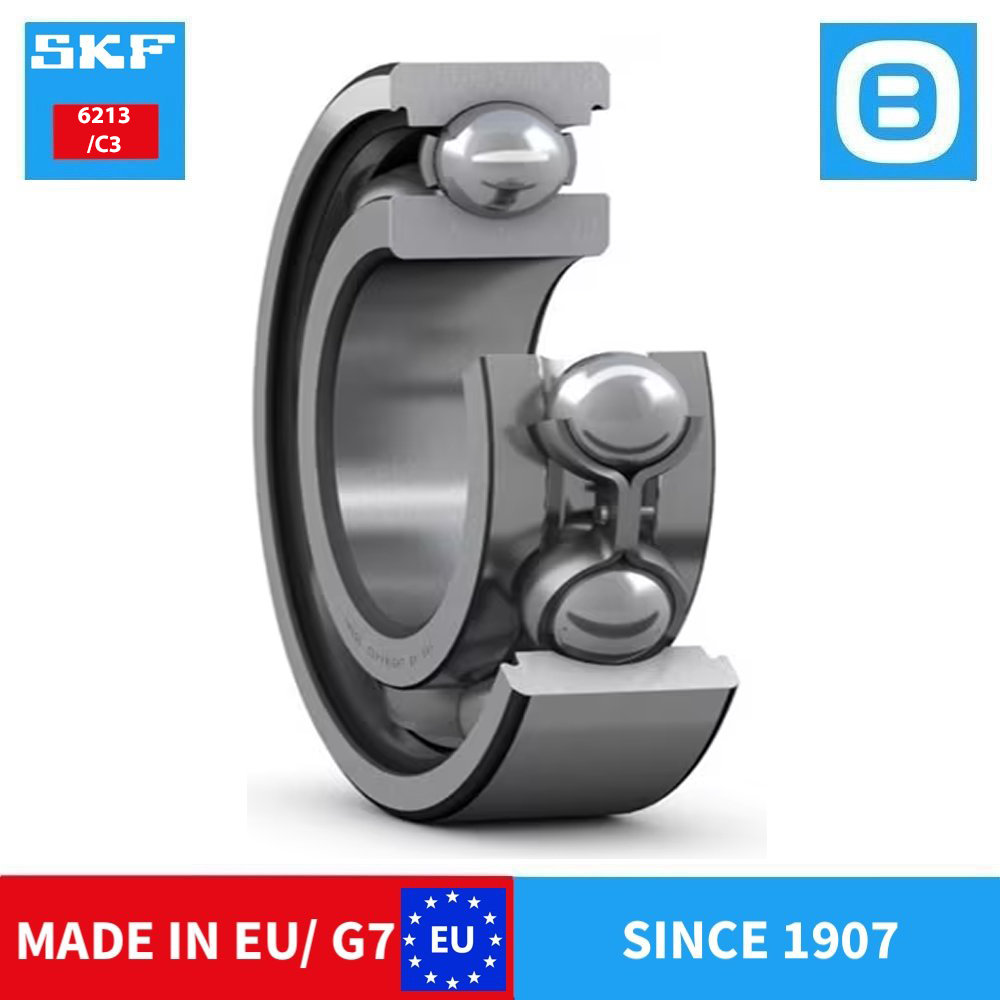 SKF 6213 2Z C3 2Z/C3 Z/C3 2RS1 2RS1/C3 NR Deep groove ball bearing, Vòng bi cầu, d65xD120xB23 mm, Xuất sứ EU/G7