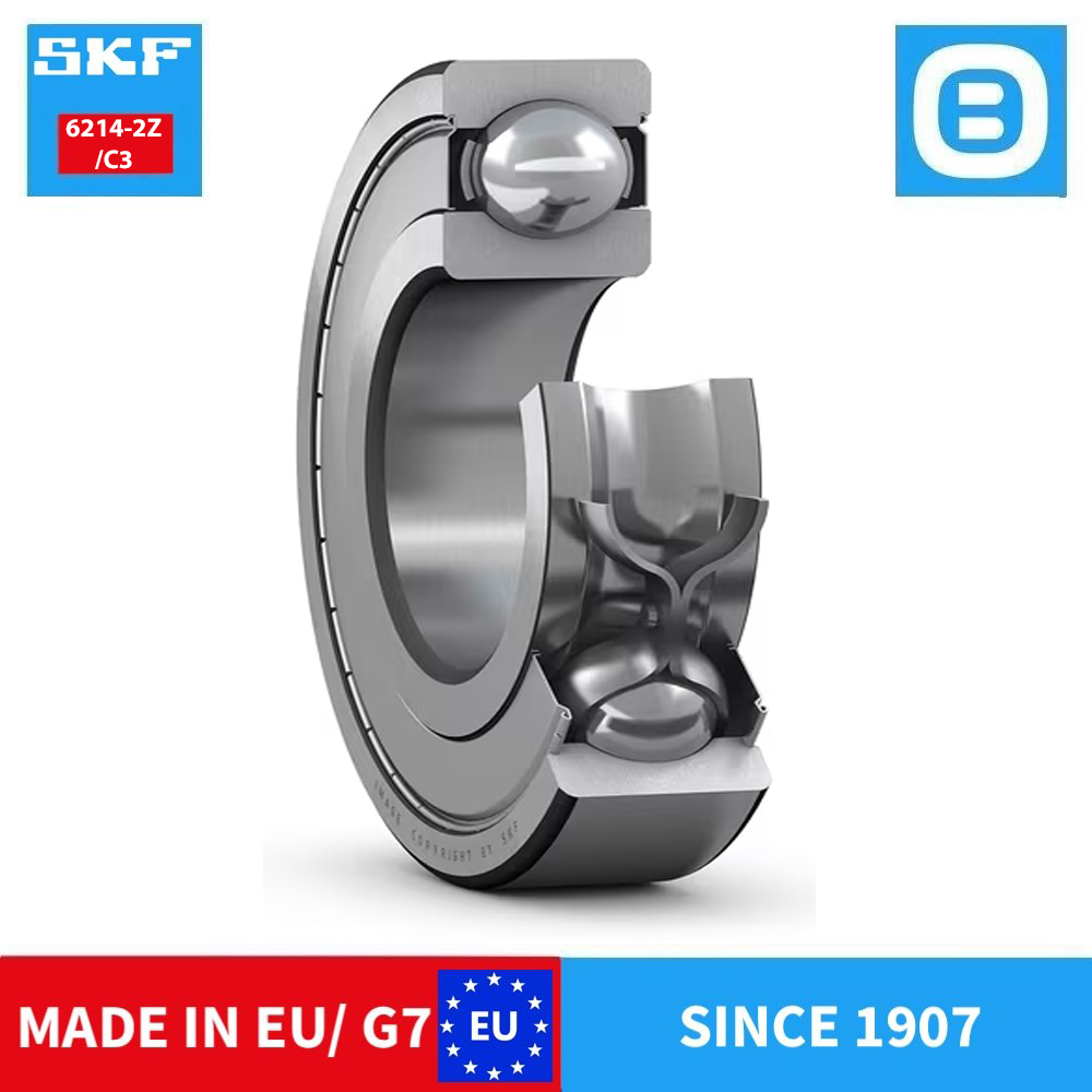 SKF 6214 2Z C3 2Z/C3 2RS1 2RS1/C3 Deep groove ball bearing, Vòng bi cầu, d70xD125xB24 mm, Xuất sứ EU/G7