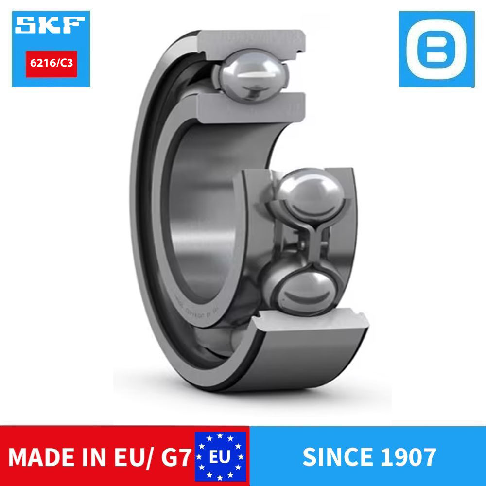 SKF 6216 2Z C3 2Z/C3 2RS1/C3 NR Deep groove ball bearing, Vòng bi cầu, d80xD140xB26 mm, Xuất sứ EU/G7