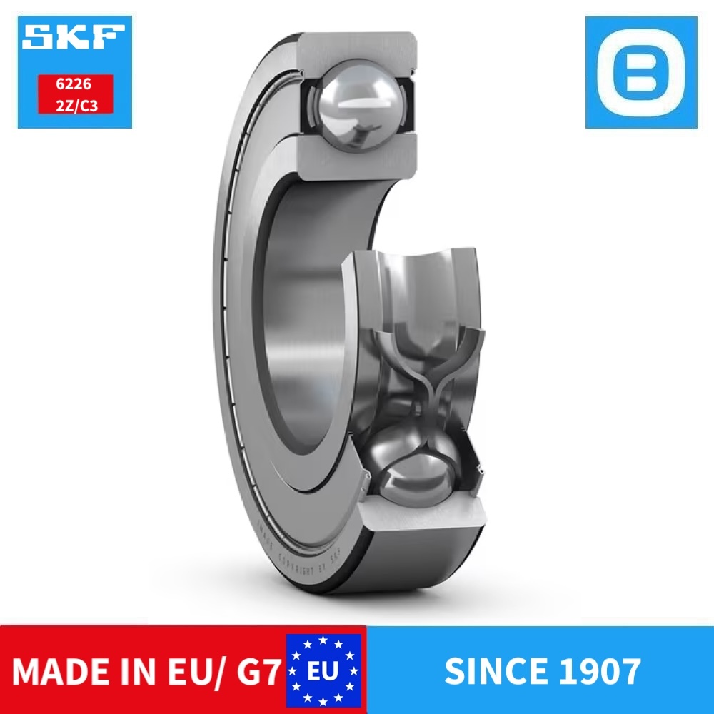 SKF 6226 2Z C3 2Z/C3 2RS1 Deep groove ball bearing, Vòng bi cầu, d130xD230xB40 mm, Xuất xứ EU/G7