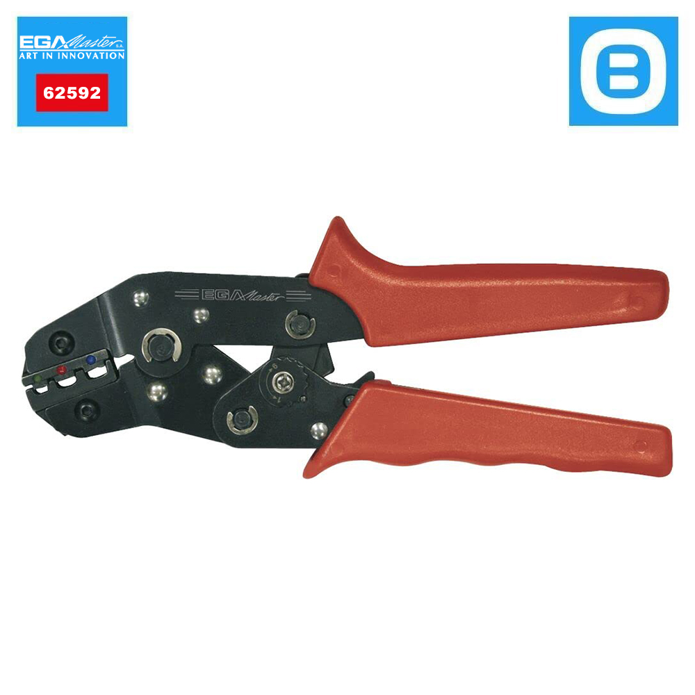 EGA Master 62592, Insuiated terminals plier, Kìm bấm cos, Đọ cứng 38-42 HRc, Màu đỏ đen
